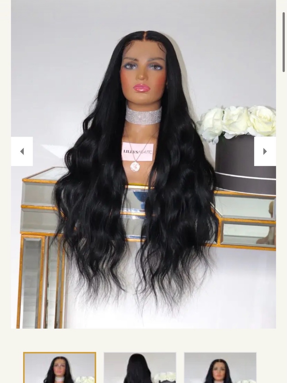 Lilly’s hair black human hair wig